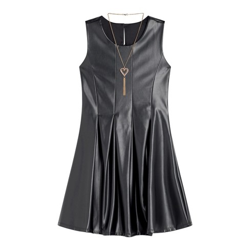 Leather Accent Fit-And-Flare Dress - Women - Ready-to-Wear