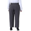 Agnes Orinda Women's Plus Size Business Work Elastic Waisted Long Straight with Pocket Suit Pants - 4 of 4