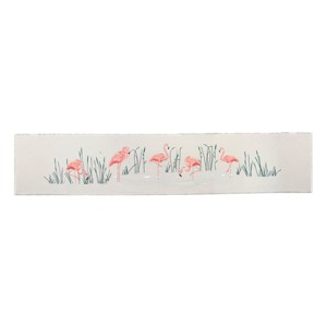 RightSide Designs Flamingos Coastal Embroidered Table Runner - 1 of 3
