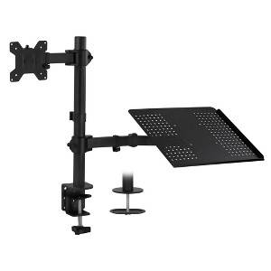 Mount-It! Laptop and Monitor Desk Mount | Fully Adjustable Laptop Mount | VESA Monitor Arm Stand | Desk Pole Mount Extension for Monitors and Laptops - 1 of 4