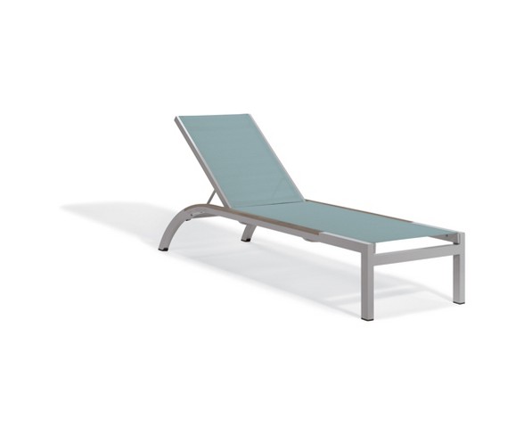 Set of 2 Argento Armless Chaise Lounge Shadow Blue - Oxford Garden