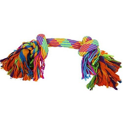 Multipet Nuts for Knots Quattro Knot es Rope Bone Dog Toy - Assorted Color Pack