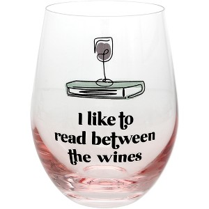 Pavilion Gift Company - Between the Wines - 18 oz Stemless Wine Glass - Drinkware - 1 of 4