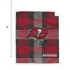 NFL Tampa Bay Buccaneers Plaid Steel Royal Plush Faux Shearling Blanket - 3 of 3