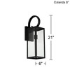 John Timberland Modern Outdoor Wall Light Fixtures Set of 2 Deep Black 21" Clear Glass for Post Exterior Barn Deck House Porch - 4 of 4