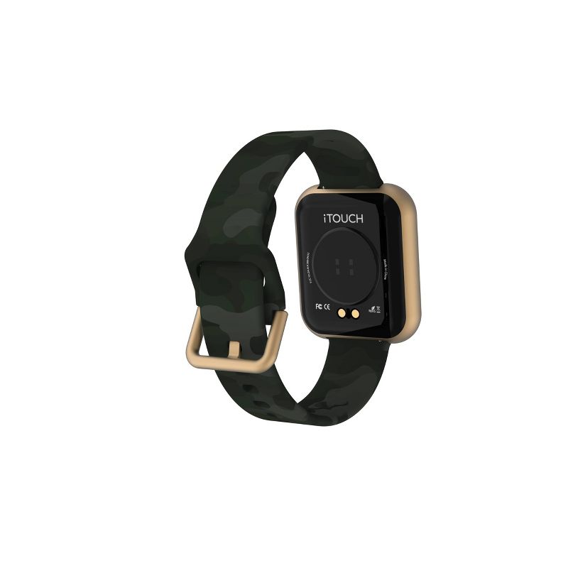 iTouch Air 3 Smartwatch: Gold Case with Green Camo Strap, 4 of 6