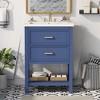 MOEPISY 24 inch Bathroom Vanity with Top Sink, Modern Bathroom Storage Cabinet with 2 Drawers - 4 of 4