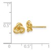 Black Bow Jewelry 7mm Love Knot Post Earrings in 14k Yellow Gold - 4 of 4