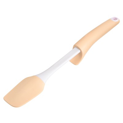 Unique Bargains Heat-resistant Silicone Spatula Spoon with Rubber Handle 12" Pink 1 Pc