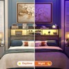 Aheaplus Storage Headboard with Led Lights & Charging Station - 3 of 4