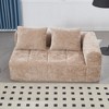 NicBex Modern Chenille Loveseat Sofa with Left Arm & Removable Pillows,Minimalist Comfy 2-Seater Sofa for Living Room,Bedroom - 4 of 4