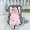 EVERYDAY KIDS Pink Baby Car Seat Blanket for Baby and Toddler Boys Baby Swaddle Wrap Blanket for Interior Car Seat - 2 of 4