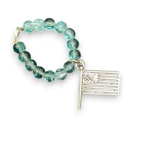 Michelle Marie Boutique's  Crystal Stretch Ring with Assorted Pewter Charms - 1 of 4