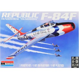 Level 4 Model Kit Republic F-84F Thunderstreak Aircraft "US Air Force Thunderbirds" "Monogram" Series 1/48 Scale Model by Revell - 1 of 4