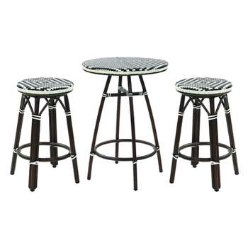 3pc Cuddy Aluminum Counter Height Patio Bistro Set - miBasics
