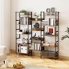 5 Tier Bookcases and Bookshelves, Rustic Standing Bookshelves for Living Room Bedroom Home Office - 3 of 4