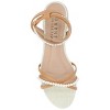Journee Collection Womens Tulsi Faux Pearl Ankle Strap Covered Block Heel Sandals - 4 of 4