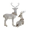 Option 2 10.0 Inch Stags With Neck Wreaths Christmas Winter Pinecones Animal Statues - 3 of 3