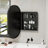 Bathroom Cabinets For Wall, Bathroom Cabinets With Mirror, Wall Cabinets With Led-Lit Makeup Mirror With 3 Adjustable Light Colors-Cuddlewood - 3 of 4