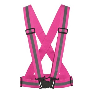 Unique Bargains Reflective Vest Adjustable 360 Degree High Visibility Safety Vest for Cycling Running Walking - 1 of 4
