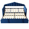 Sailvan Upholstered Twin Daybed with Pop Up Trundle, Velvet Day Bed ...