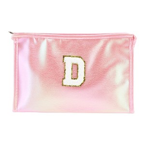 Unique Bargains Women's Letter D Makeup Bag Pink 1 Pc - 1 of 3