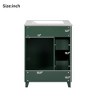 Gulches Modern Bathroom Vanity, 24" Forest Green Cabinet, Ceramic Sink, 2 Drawers, Soft-Close Door - 4 of 4