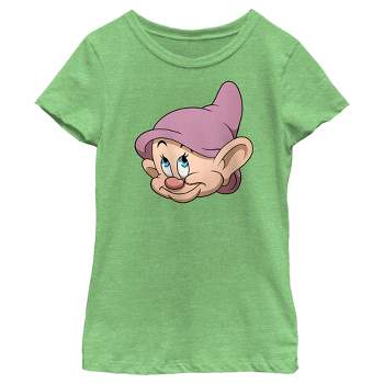 Girl's Snow White and the Seven Dwarves Dopey's Face T-Shirt