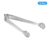 Unique Bargains Tea Party Stainless Steel Silver Mini Ice Cube Tongs - 3 of 4