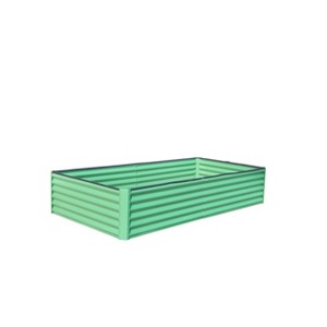 DOMETOUR 6x3x1ft Galvanized Raised Garden Bed, Outdoor Planter Garden Boxes Large Metal Planter Box for Gardening Vegetables Fruits Flowers, Green - 1 of 4