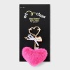 Girls' Heart Bag Charm - art class™ Pink: Lobster Claw Clasp, Polyester, Acrylic, Zinc Alloy - 2 of 2