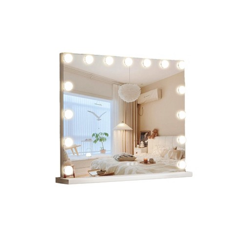 Fenchilin Vanity Hollywood Lighted Makeup Mirror With 15 Dimmable Led Bulbs  For Dressing Room And Bedroom, Tabletop Or Wall-mounted, 22.8x 18.1 :  Target