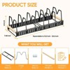 LunaLulinlk Pots and Pans Organizer, Kitchen Pot Pan Rack with 7 Adjustable Shelves for Cabinet, Black - 3 of 4