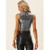 INSPIRE CHIC Women's Sleeveless Party Metallic Sparkly Sequin Top - 3 of 4