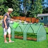 Aoodor Mini Greenhouse with 2 Zipper Doors, Portable Garden Greenhouse with Roll-up Zipper Doors, UV-Protected for Outdoor Plants, 9'x3'x3' - 2 of 4