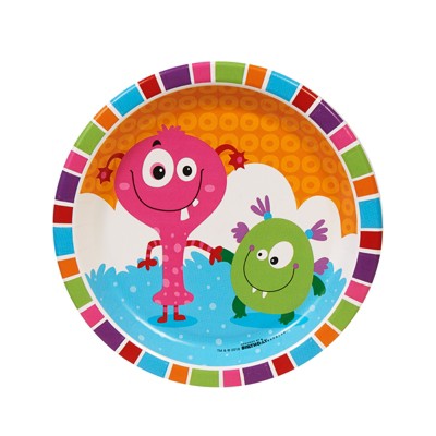 Birthday Express Monster Party Monster Dessert Plates - 8 Pack