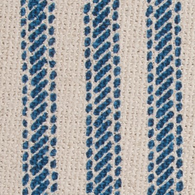 Blue and Natural Cotton Ticking Stripe Decorative Pillow 20" x 20"