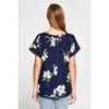 WEST K Women's Leah V Neck Short Dolman Sleeve Front Knob Blouse - 3 of 4