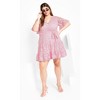 Women's Plus Size Garden Kisses Dress - lilac | CITY CHIC - 3 of 4