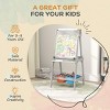 SEVOBAL Doodle Mats and Boards 3-in-1 Kids Art Easel with Storage Boxes Pen Holder Paper Roll, Gray, 27.17"*18.11"*4.92" - 3 of 4