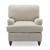 Polyester Fabric Arm Chair with High-Density Foam, Pocket Spring Seat, and Walnut Wood Legs - 2 of 4