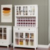 TiramisuBest 77" Farmhouse Freestanding Kitchen Pantry Cabinet - 3 Adjustable, 8 Door & 3 Drawers for Kitchen/Dining (White) - 3 of 4