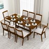 Tangkula 71" Farmhouse Dining Table w/ Rubber Wood Legs Wood Grain Texture Tabletop - 4 of 4