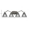 Toltec Lighting Zilo 4 - Light Vanity in  Graphite with 7" Diamond Ice Art Glass Shade - 2 of 2