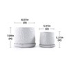 Vynxaria 2-Piece Gloss White Ceramic Planter Pot Set for Indoor & Outdoor Use - 3 of 4