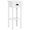 CIPACHO 2-Tier Side Table with Drawer and Shelf, End Table for Living Room and Hallway, White - 2 of 4