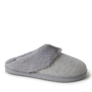 Dearfoams Women's Dahlia Rib Knit Scuff House Shoe Slipper - 1 of 4