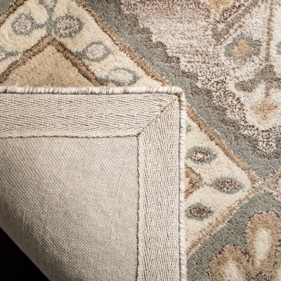 Elegant Gray Hand-Tufted Wool Runner Rug, 27" x 6"