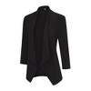 Clearlove Women's Casual Open Front Blazers Shawl Lapel Ruched Long Sleeve Office Lightweight Blazer Jackets with Pockets - 3 of 4