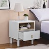 KTMBDW Small Nightstand Wood Bedside Table with Drawer, Modern End Table for Bedroom and Small Spaces, Solid Wood Legs, Easy Assembly - 3 of 4
